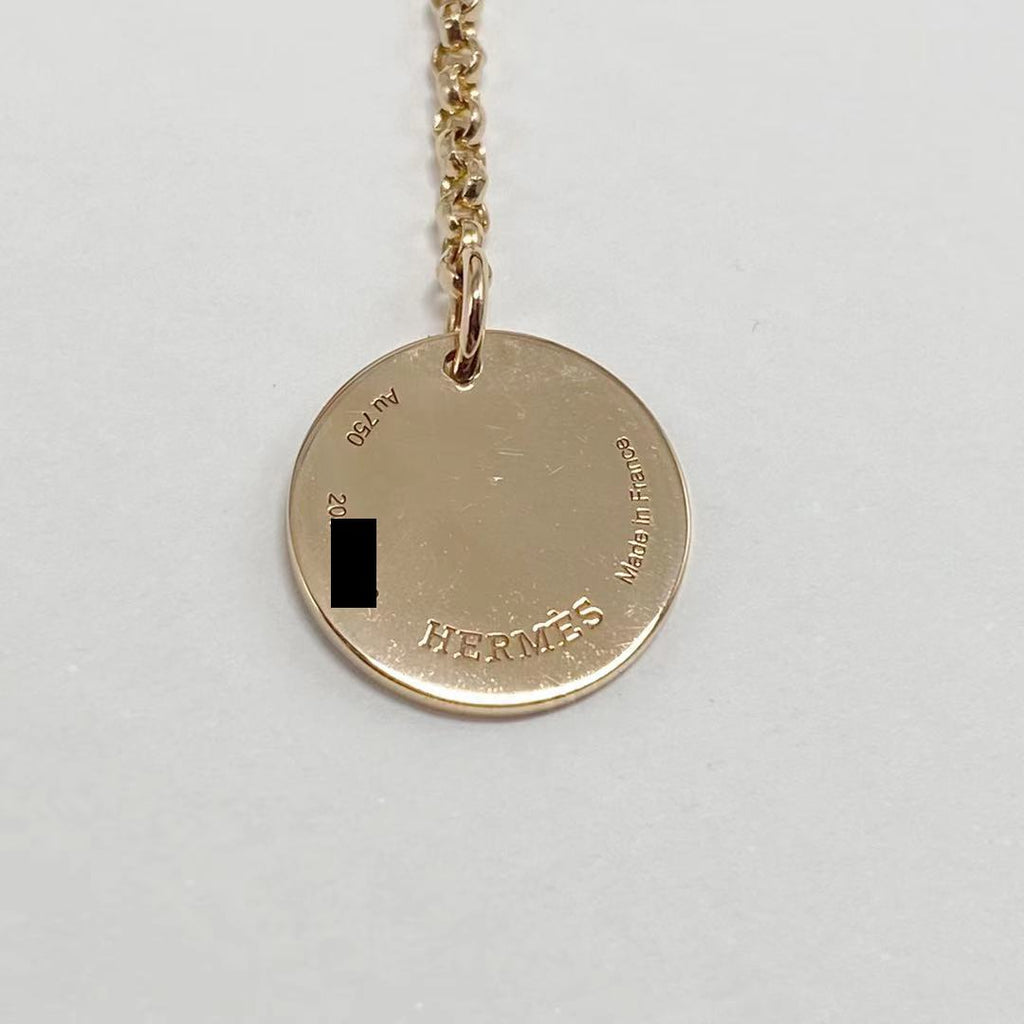 HERMES EX-LIBRIS PENDANT ROSE GOLD