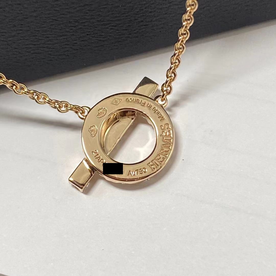HERMES FINESSE NECKLACE ROSE GOLD