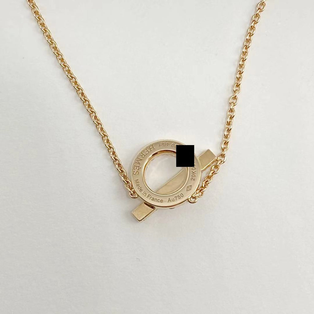 HERMES FINESSE PENDANT ROSEGOLD WITH DIAMONDS