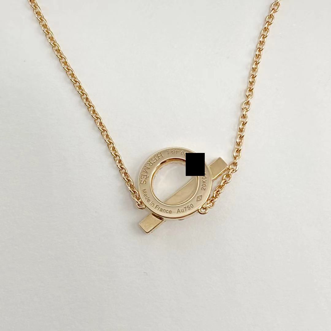 HERMES FINESSE PENDANT ROSEGOLD WITH DIAMONDS