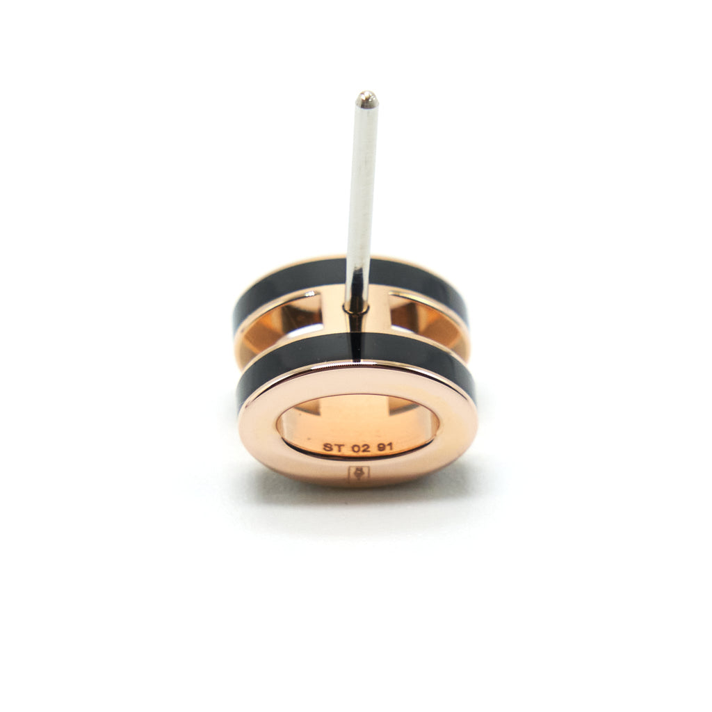 HERMES MINI POP H EARRINGS BLACK RGHW
