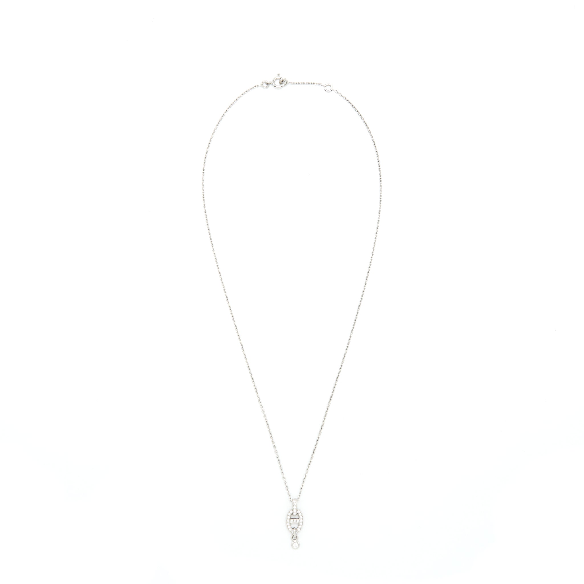 HERMES CHANINE D’ANCRE ENCHAINEE PENDANT WHITE GOLD WITH DIAMONDS