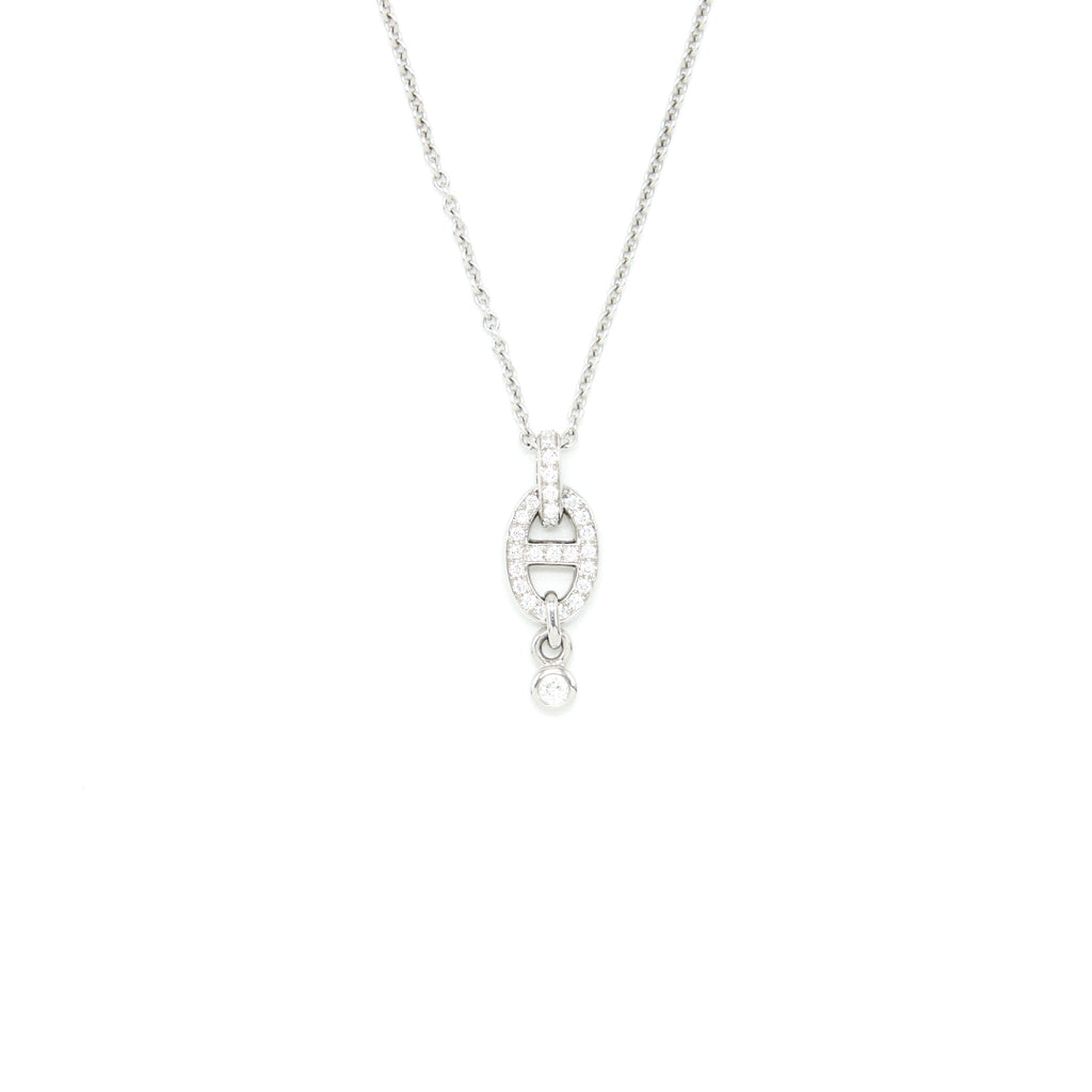 HERMES CHANINE D’ANCRE ENCHAINEE PENDANT WHITE GOLD WITH DIAMONDS