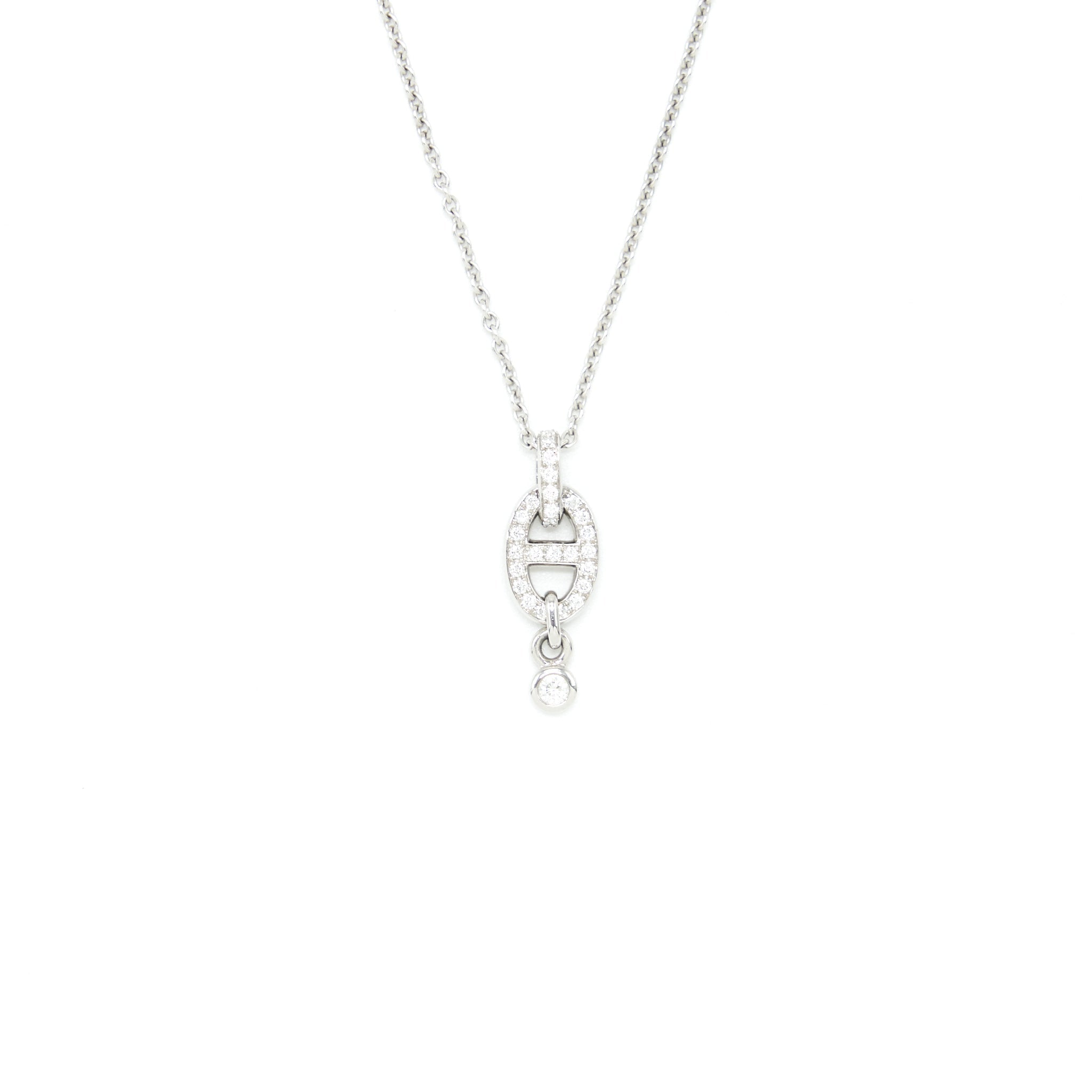 HERMES CHANINE D’ANCRE ENCHAINEE PENDANT WHITE GOLD WITH DIAMONDS