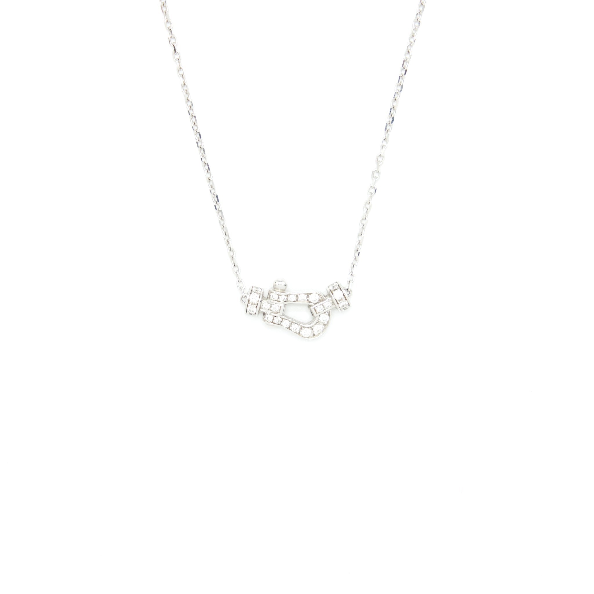 FRED FORCE 10 NECKLACE WHITE GOLD WITH DIAMOND SMALL MODEL