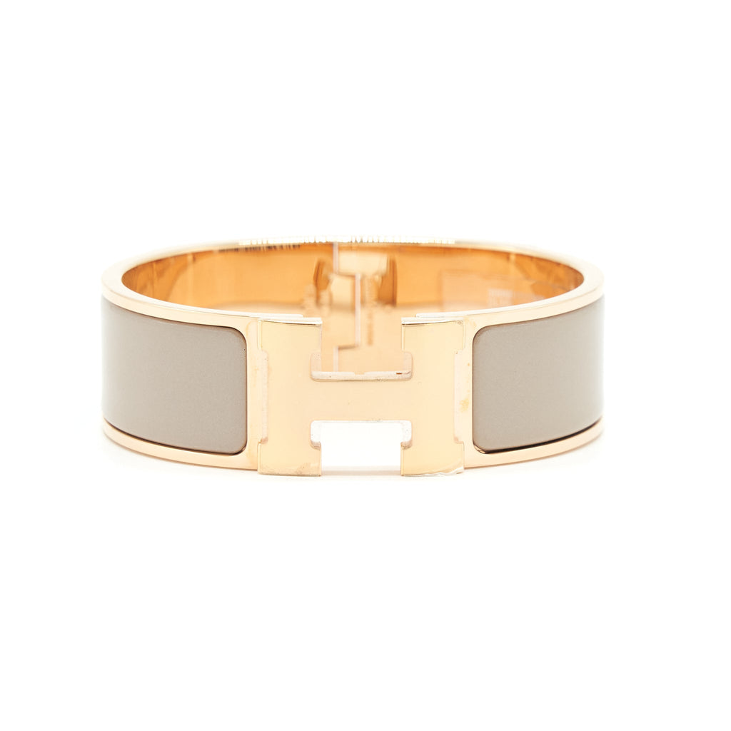 HERMES CLIC CLAC BRACELET MARRON GLACÉ RGHW