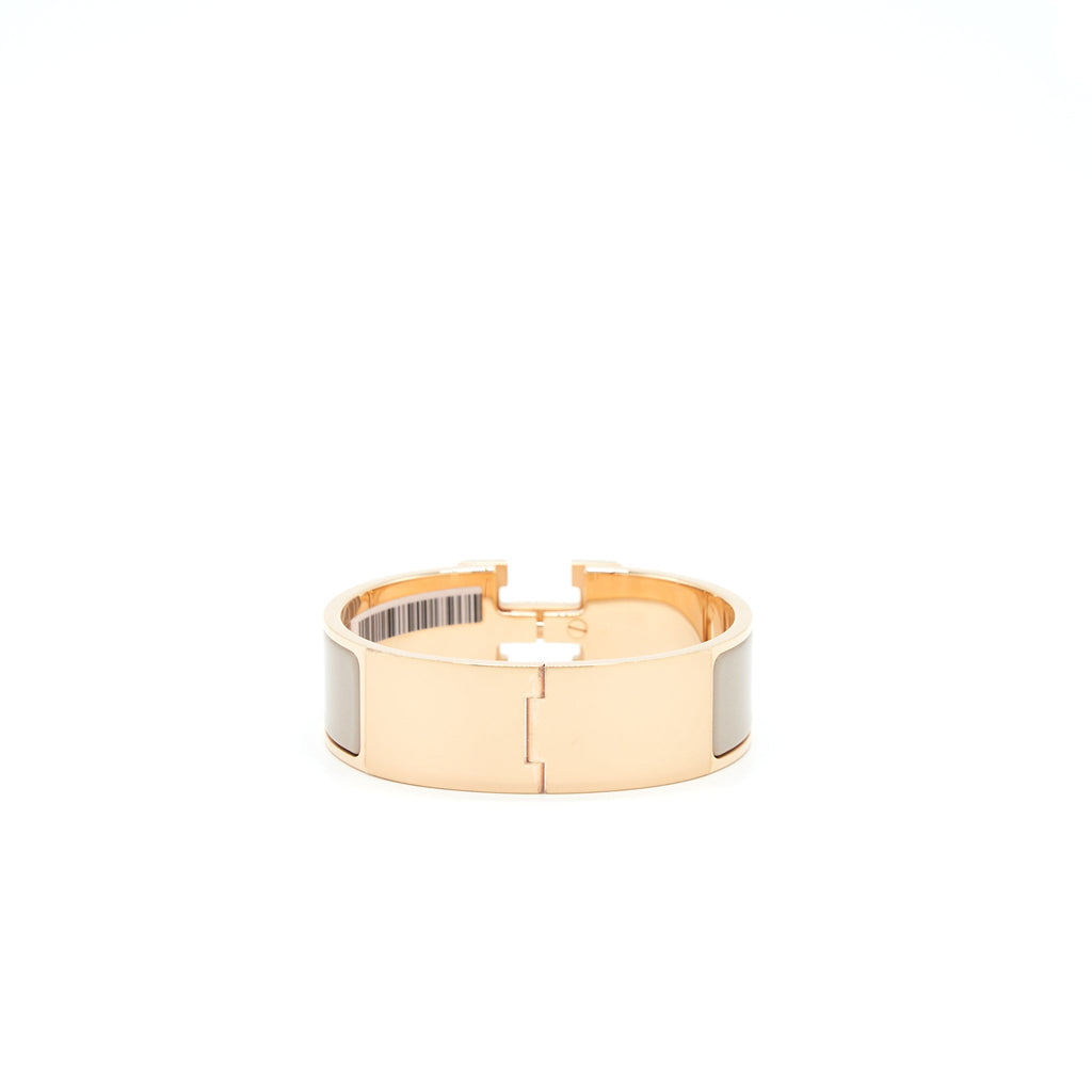 HERMES CLIC CLAC BRACELET MARRON GLACÉ RGHW