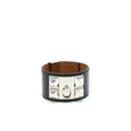 HERMES SIZE T3 COLLIER DE CHIEN BRACELET CALFSKIN BLACK SHW