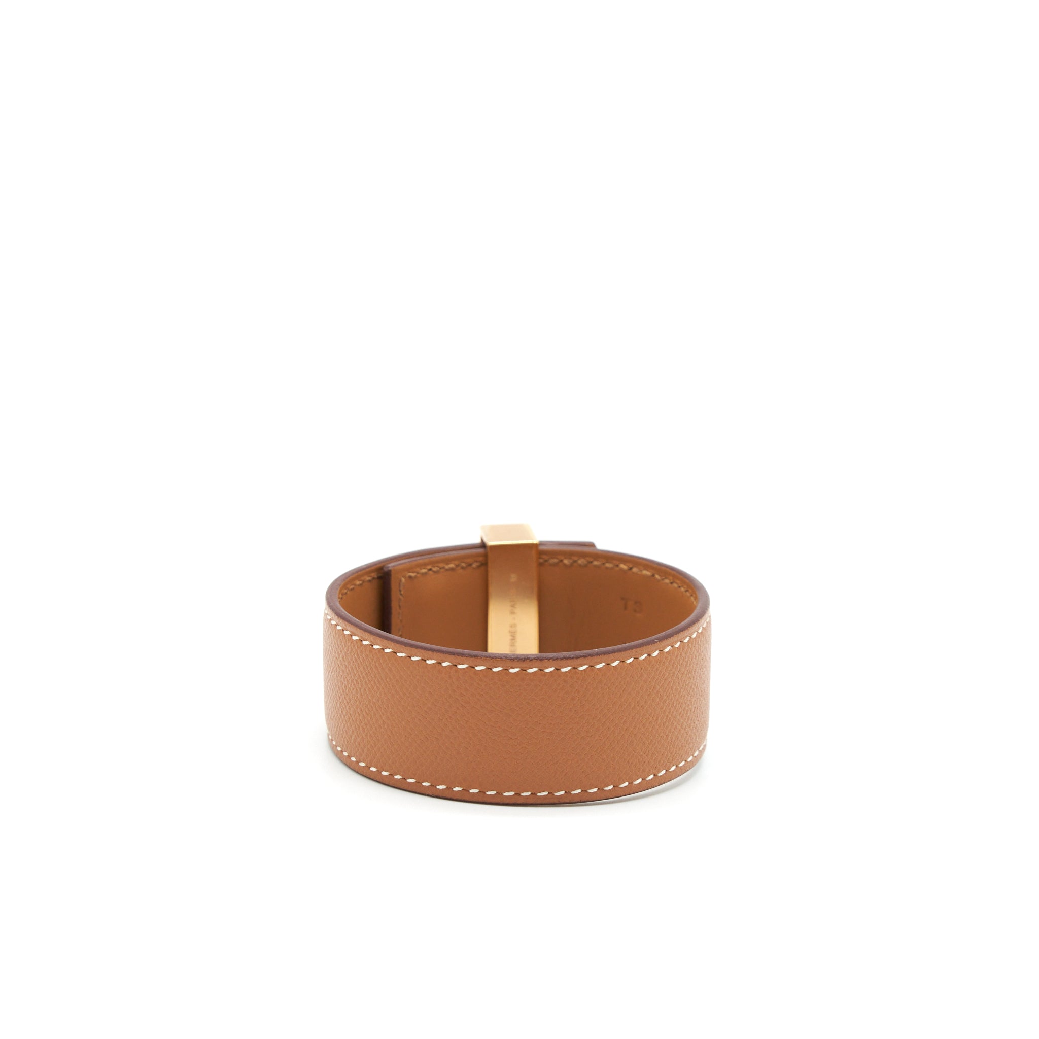 HERMES SIZE T3 COLLIER DE CHIEN 24 BRACELET EPSOM GOLD RGHW