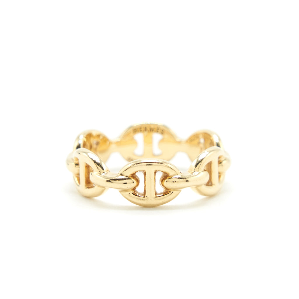 HERMES CHAINE D’ANCRE ENCHAITEE RING YELLOW GOLD