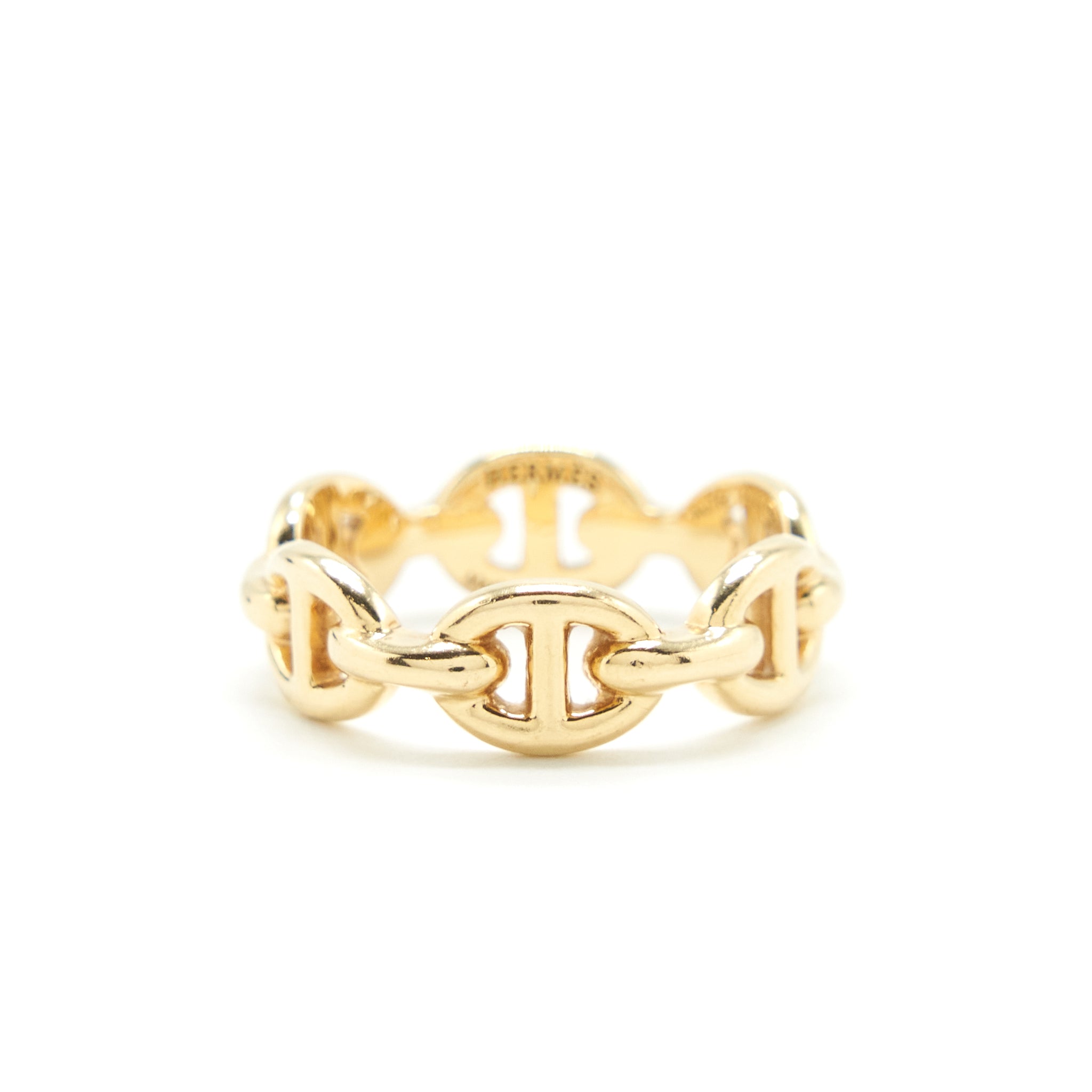 HERMES CHAINE D’ANCRE ENCHAITEE RING YELLOW GOLD