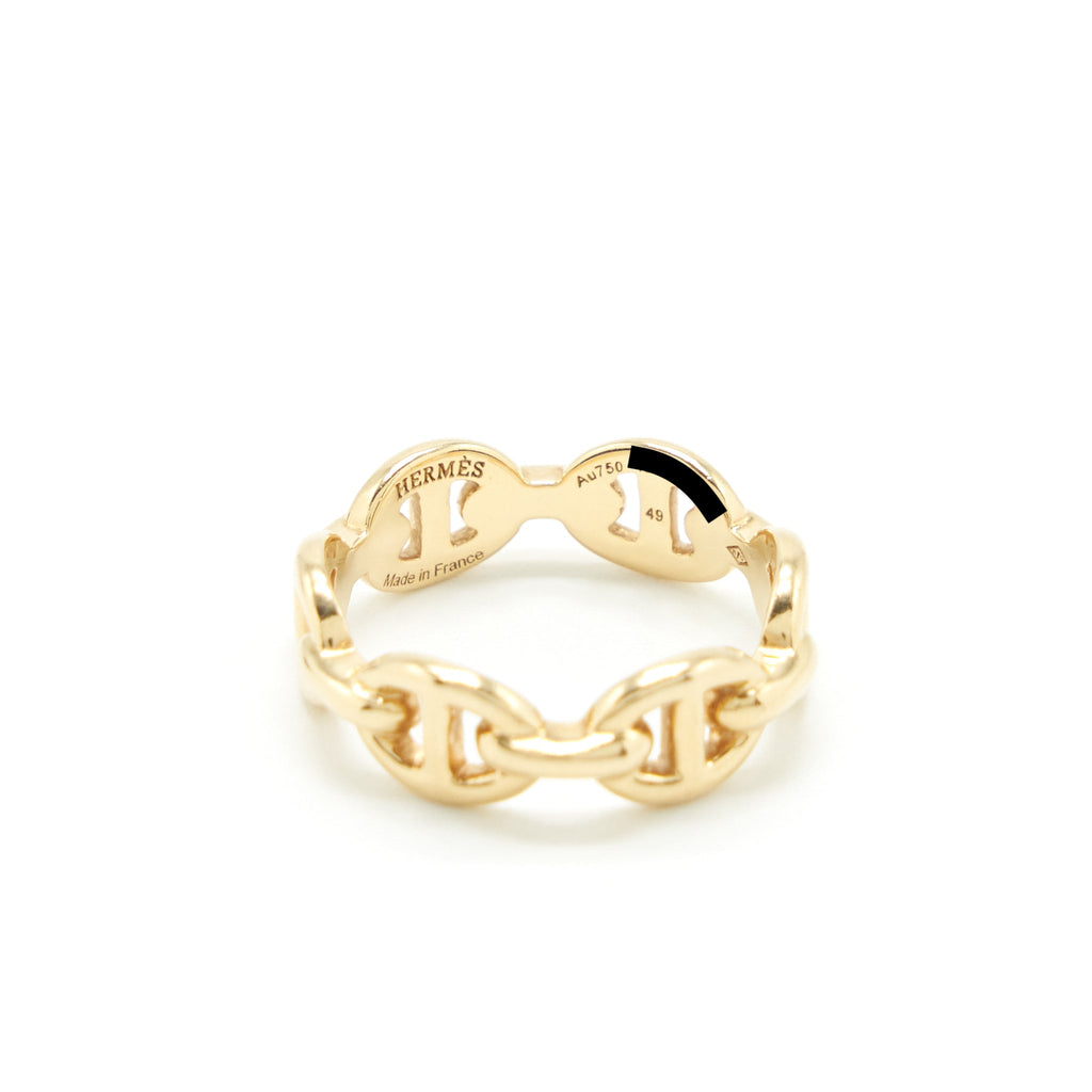 HERMES CHAINE D’ANCRE ENCHAITEE RING YELLOW GOLD