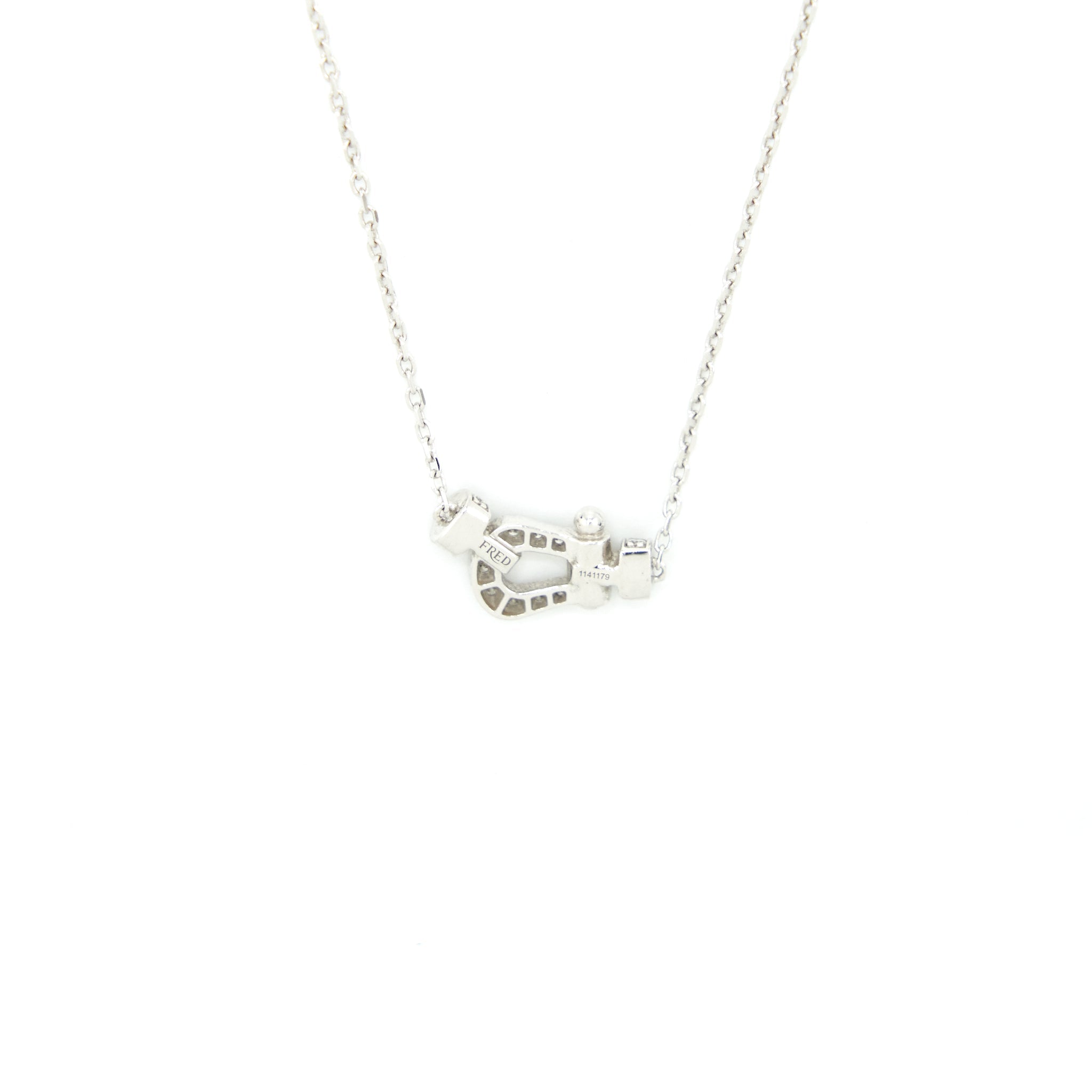 FRED FORCE 10 NECKLACE WHITE GOLD WITH DIAMOND SMALL MODEL