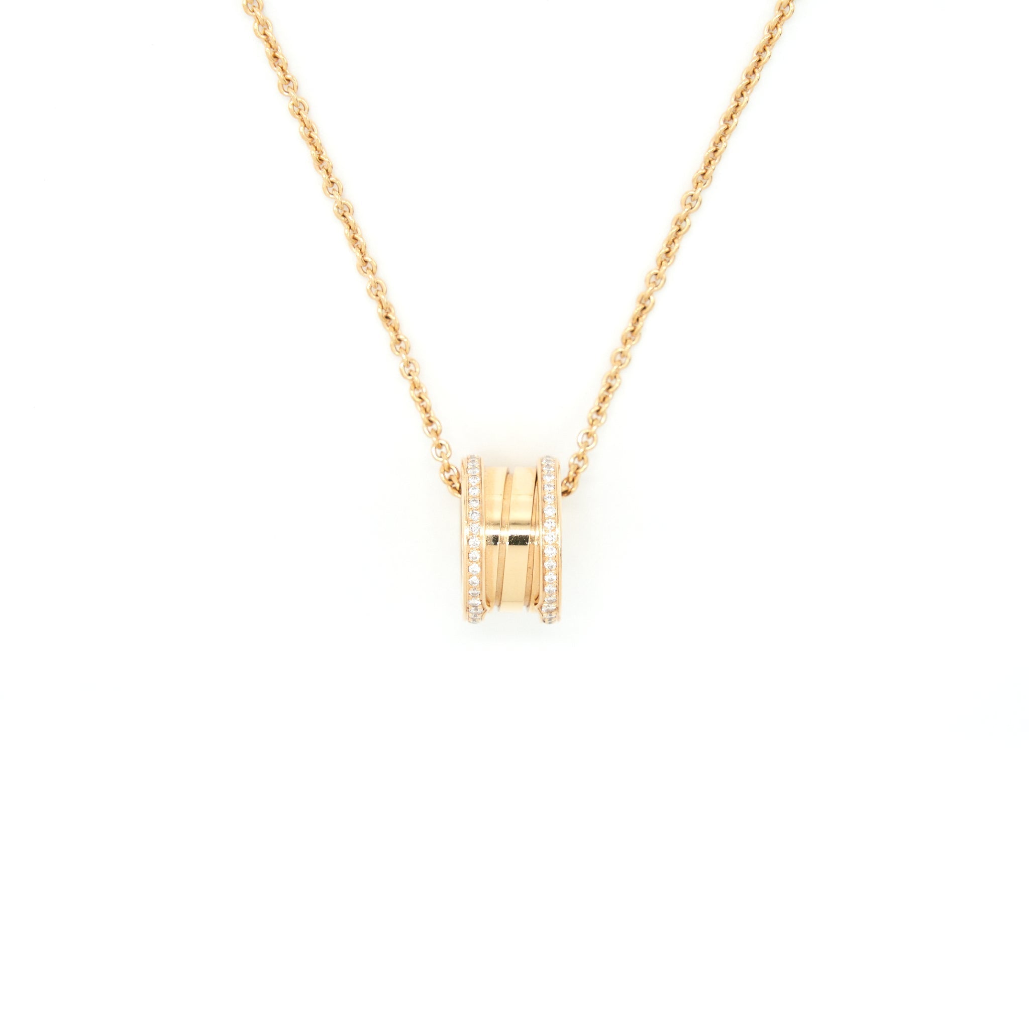 BVLGARI B.ZERO1 NECKLACE ROSE GOLD WITH DIAMONDS