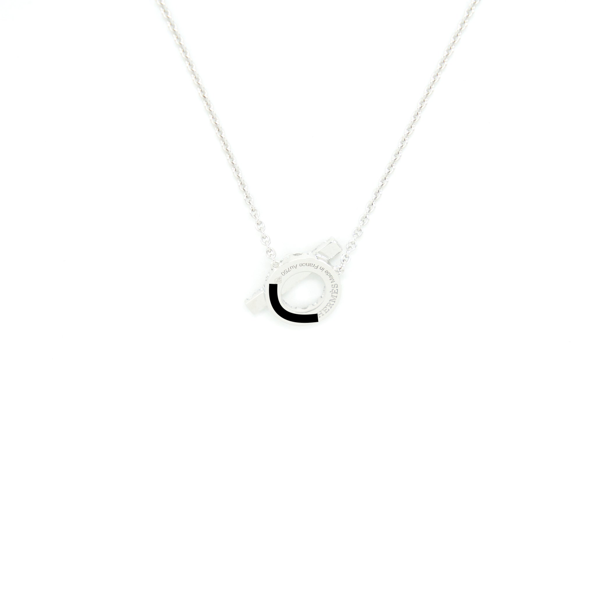 HERMES FINESSE PENDANT WHITE GOLD WITH DIAMONDS