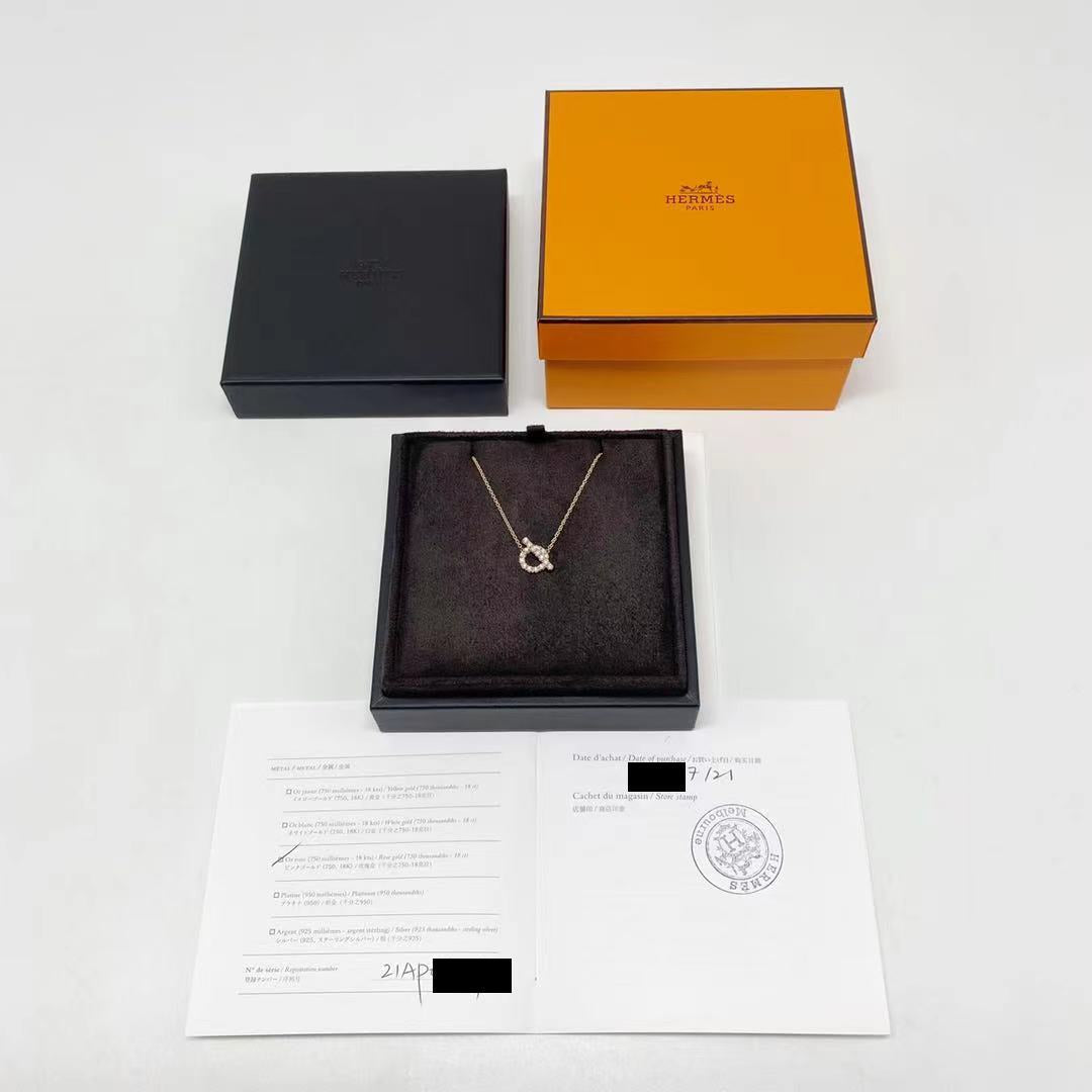 HERMES FINESSE NECKLACE ROSE GOLD