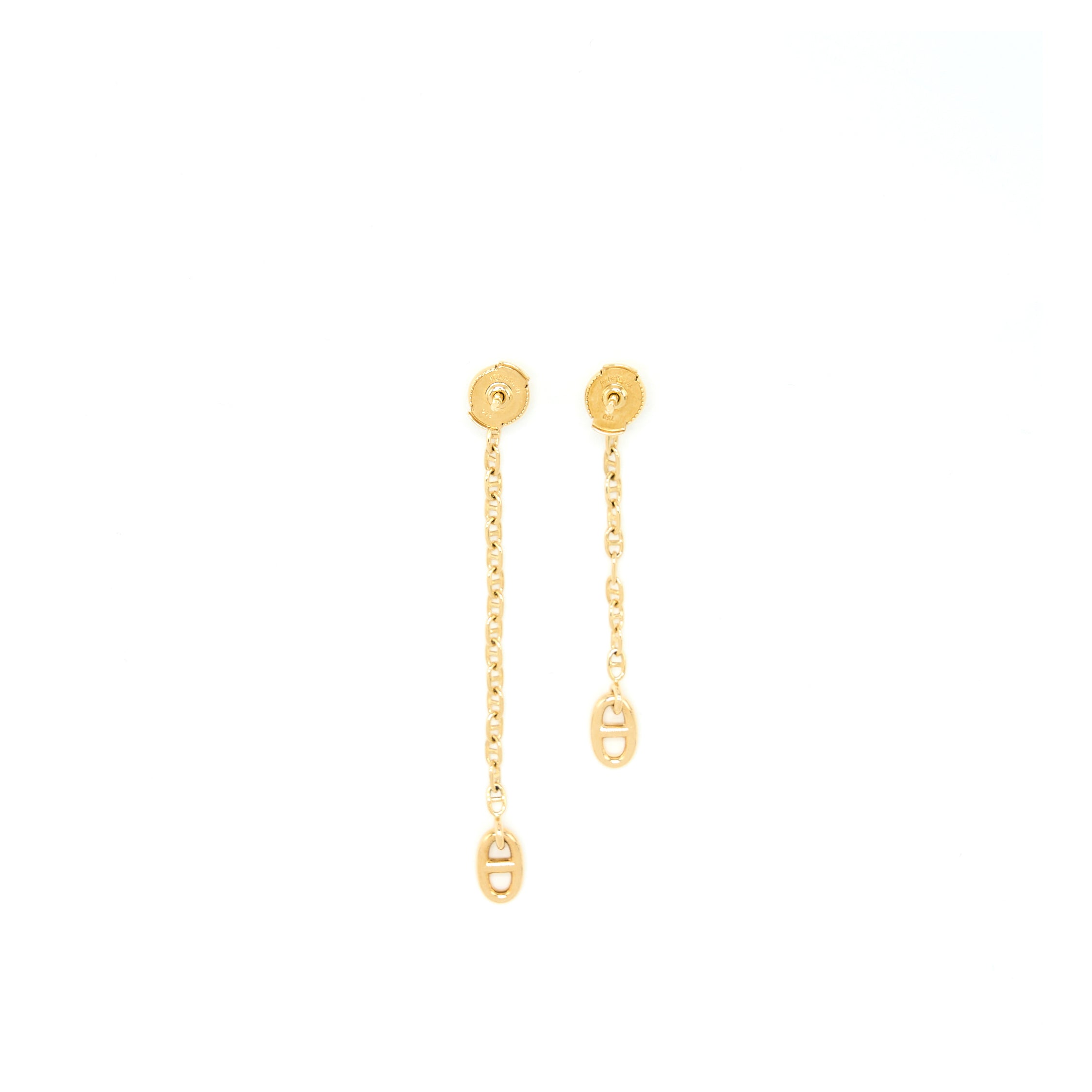 HERMES NEW FARANDOLE EARRINGS YELLOW GOLD WITH DIAMONDS