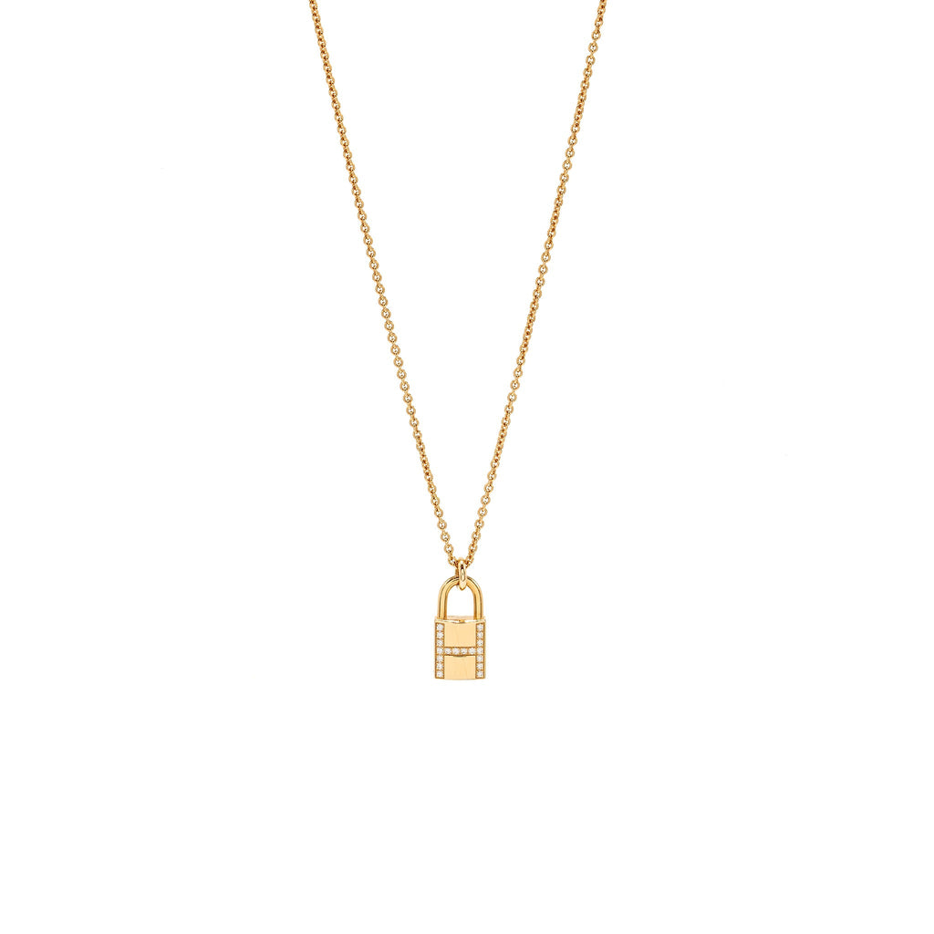 HERMES AMULETTES CADENAS PENDANT ROSE GOLD, DIAMONDS