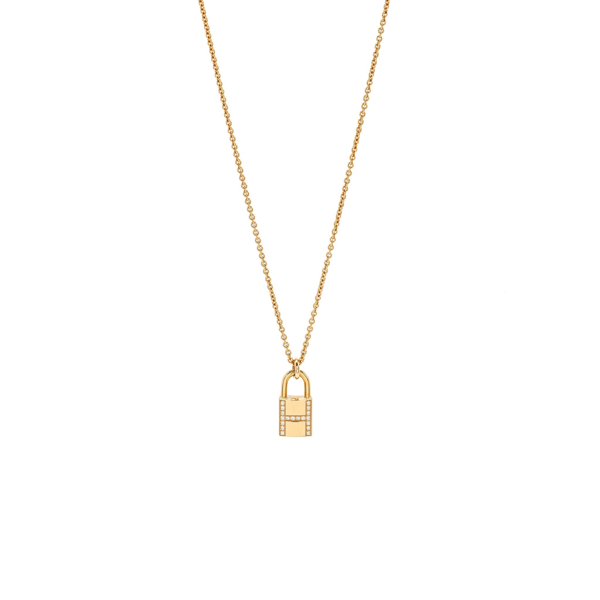 HERMES AMULETTES CADENAS PENDANT ROSE GOLD, DIAMONDS