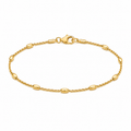 EZLIER SATELLITE BEAD CHAIN BRACELET — GOLD