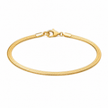 EZLIER HERRINGBONE CHAIN BRACELET — GOLD