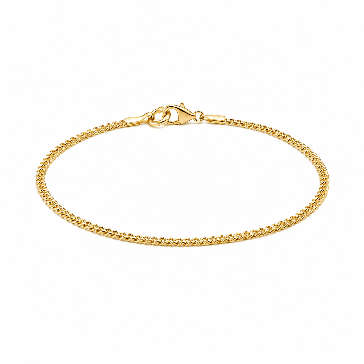 EZLIER FINE CURB CHAIN BRACELET — GOLD