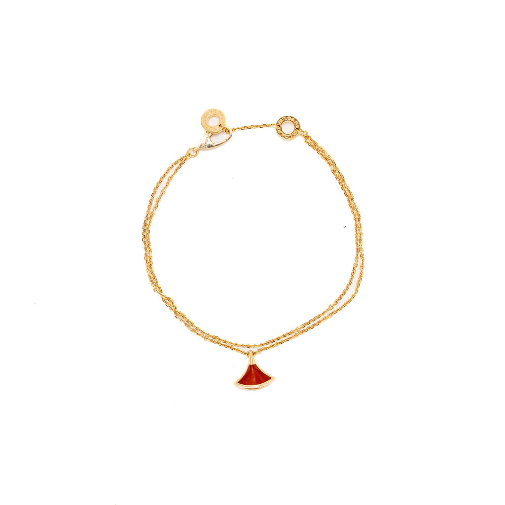 BVLGARI DIVAS DREAM BRACELET 18K ROSE GOLD / CARNELIAN
