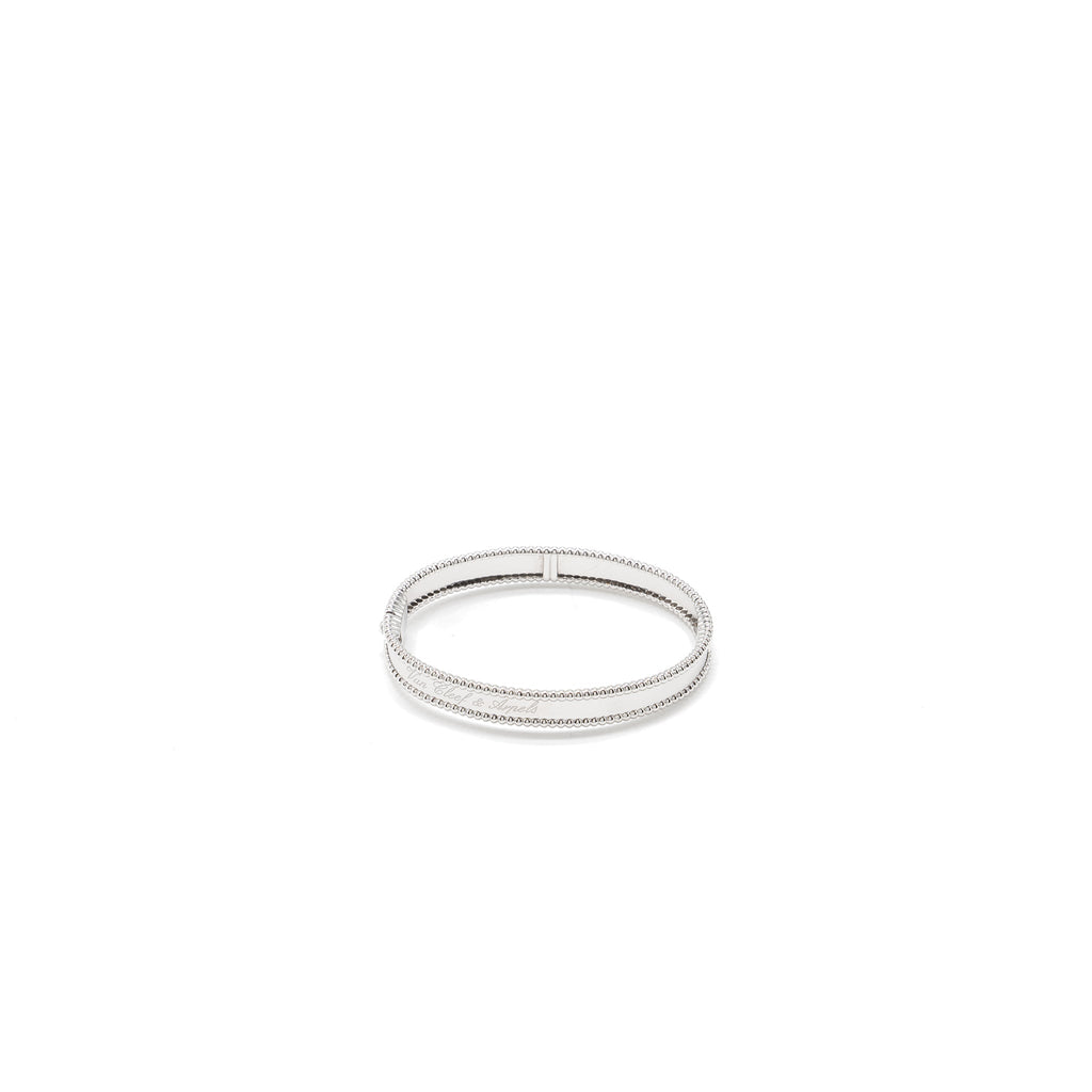 VAN CLEEF AND ARPELS PERLEE SIGNATURE BRACELET 18K WHITE GOLD