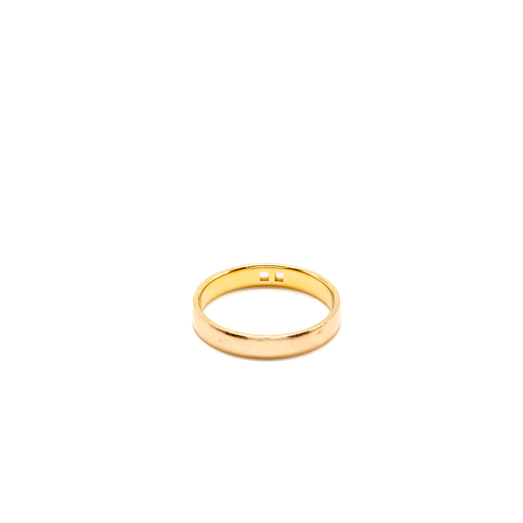 HERMES EVER HERAKLES WEDDING BAND ROSE GOLD, DIAMONDS