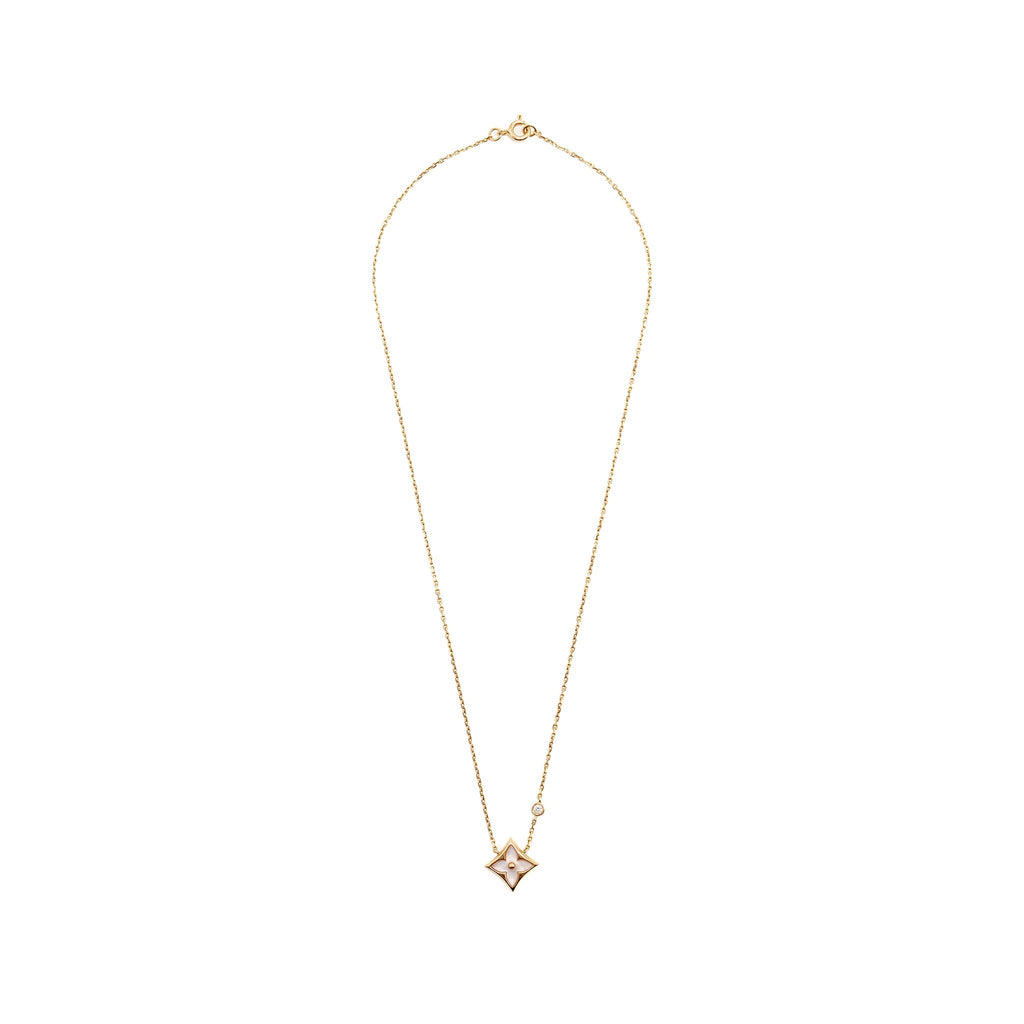 LOUIS VUITTON COLOR BLOSSOM BB STAR PENDANT ROSE GOLD/WHITE MOTHER-OF-PEAR/DIAMOND