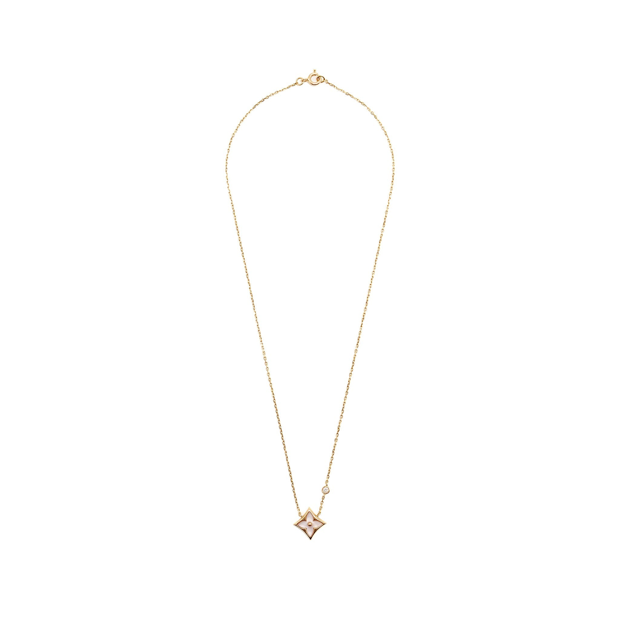 LOUIS VUITTON COLOR BLOSSOM BB STAR PENDANT ROSE GOLD/WHITE MOTHER-OF-PEAR/DIAMOND