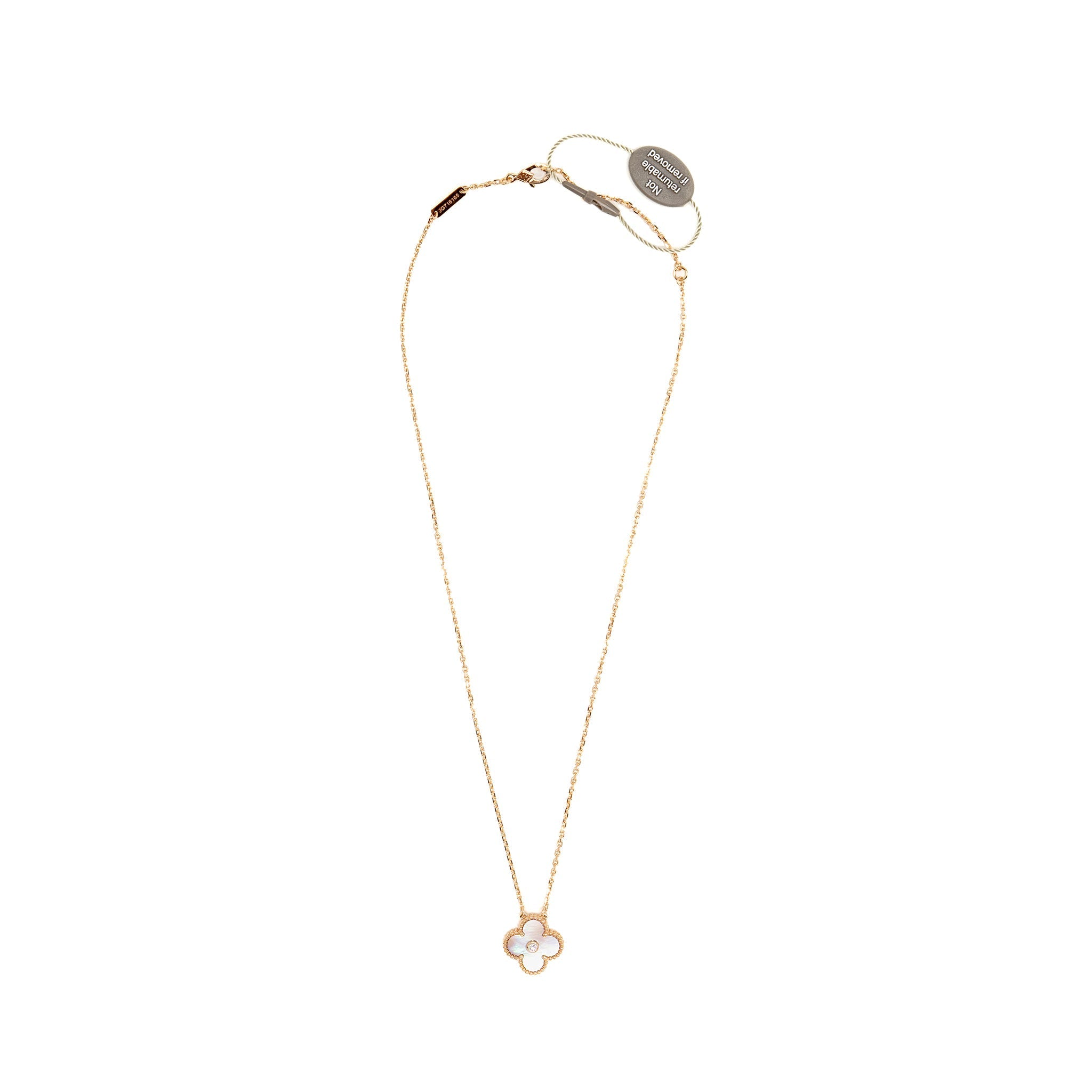 VAN CLEEF & ARPELS 2025 HOLIDAY PENDANT PINK MOTHER OF PEARL ROSE GOLD WITH DIAMOND
