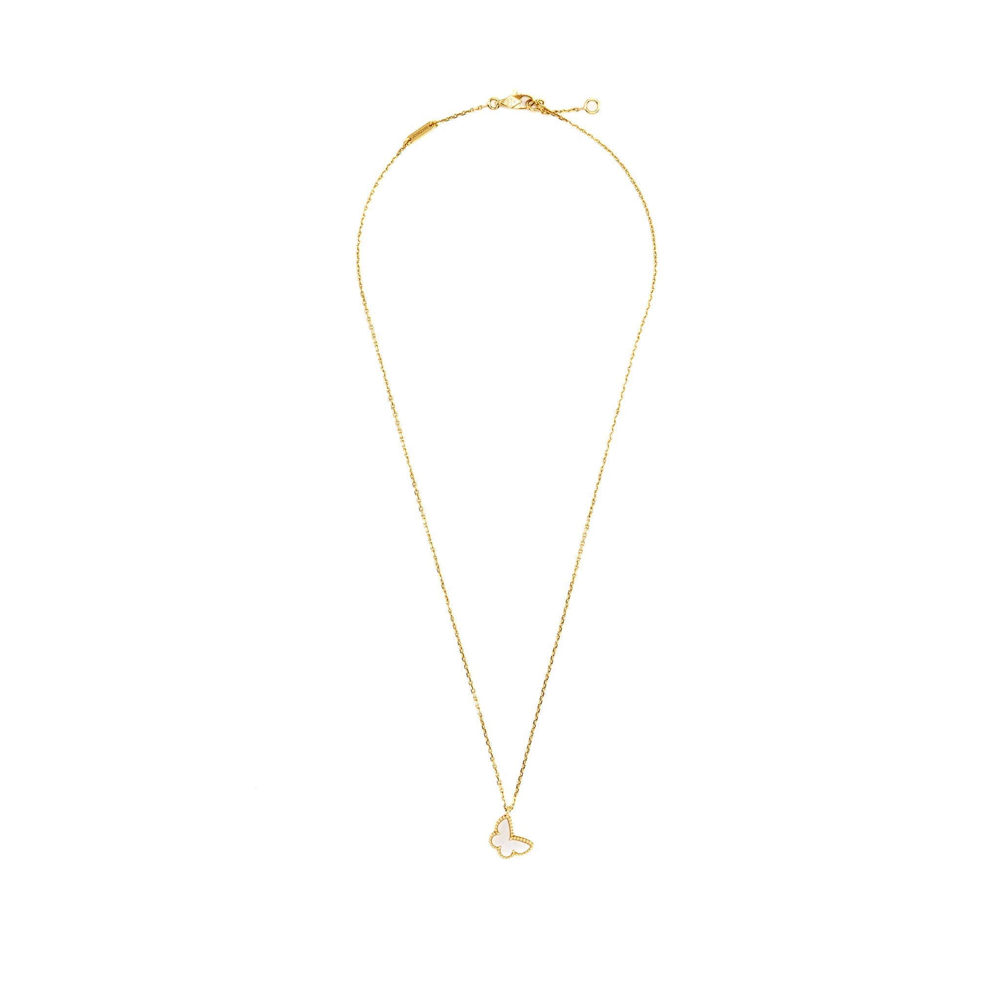 VAN CLEEF & ARPELS SWEET BUTTERFLIES PENDANT YELLOW GOLD/MOTHER-OF-PEARL