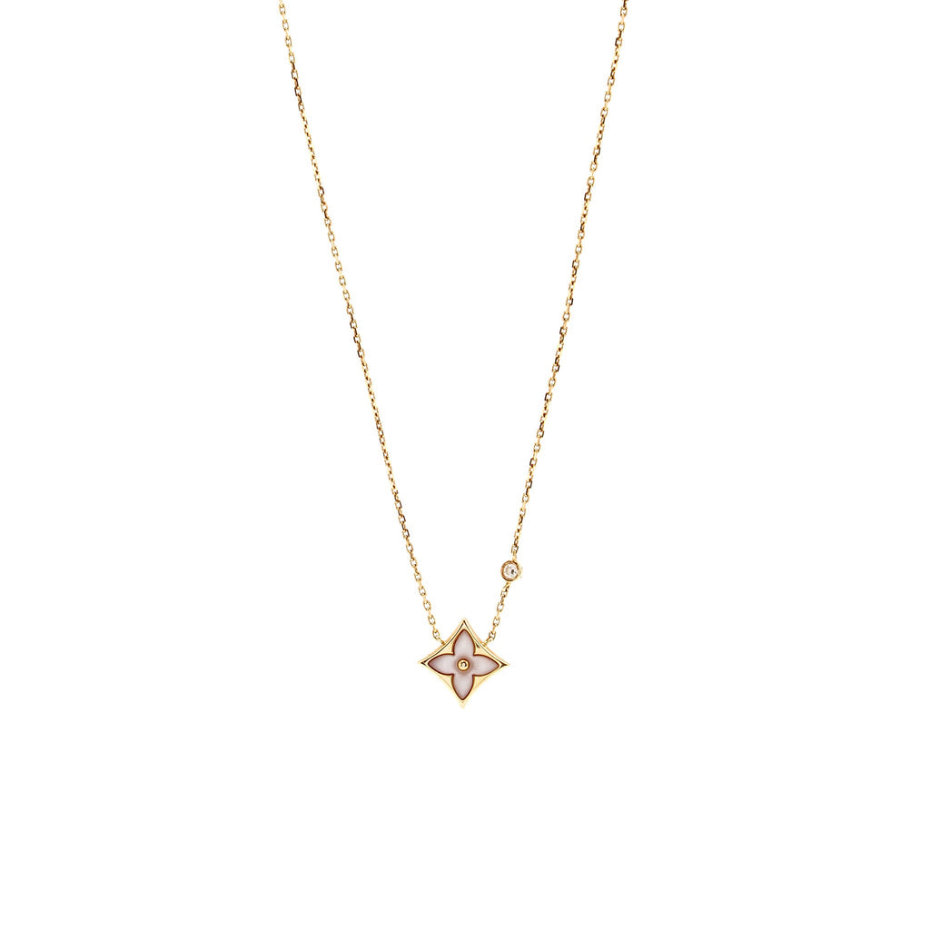 LOUIS VUITTON COLOR BLOSSOM BB STAR PENDANT ROSE GOLD/WHITE MOTHER-OF-PEAR/DIAMOND