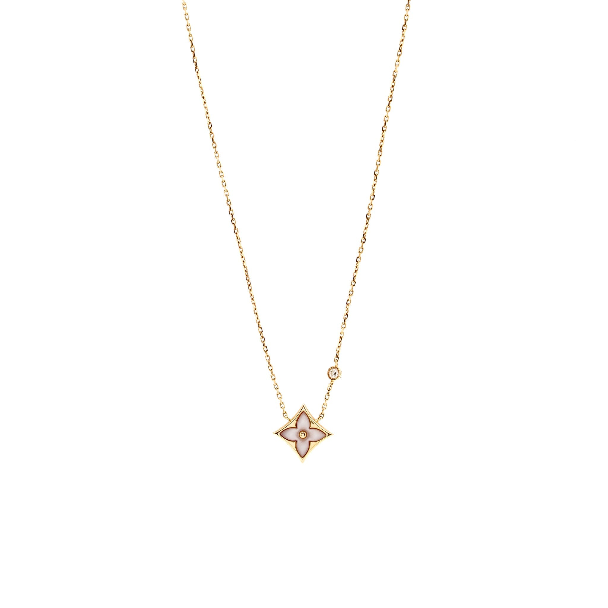 LOUIS VUITTON COLOR BLOSSOM BB STAR PENDANT ROSE GOLD/WHITE MOTHER-OF-PEAR/DIAMOND