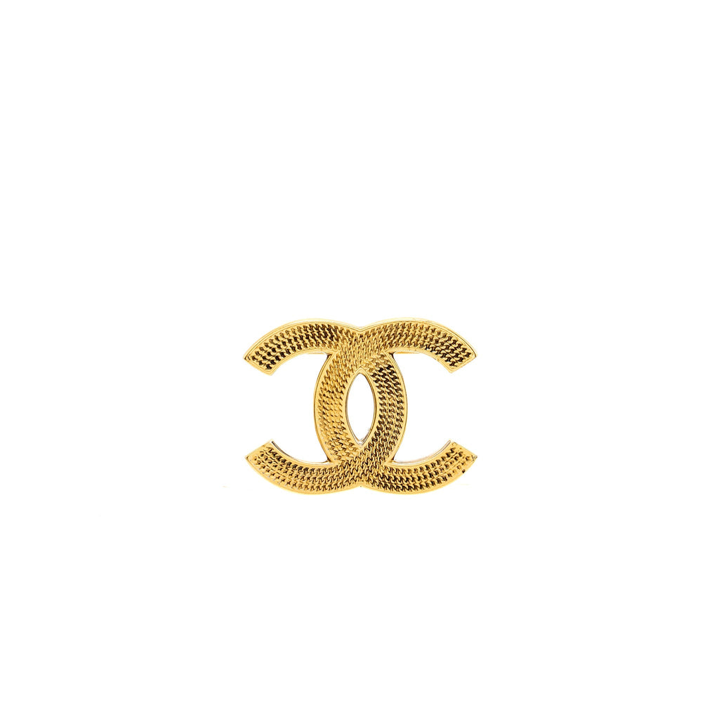 CHANEL CC BROOCH GOLD TONE
