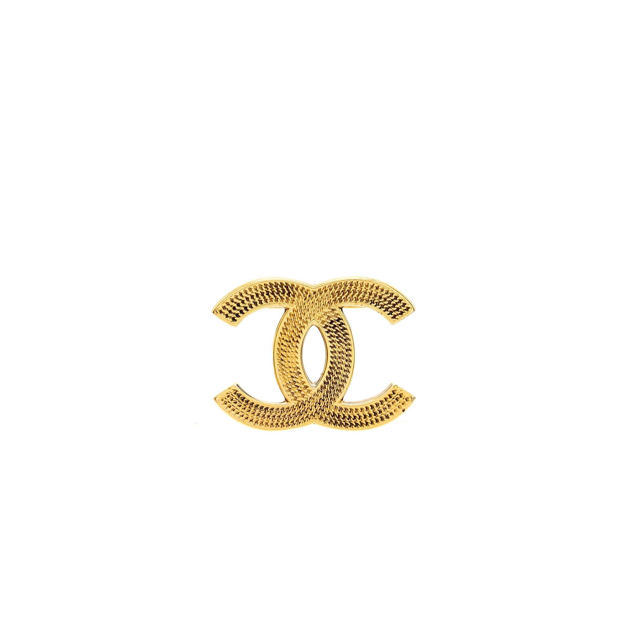 CHANEL CC BROOCH GOLD TONE