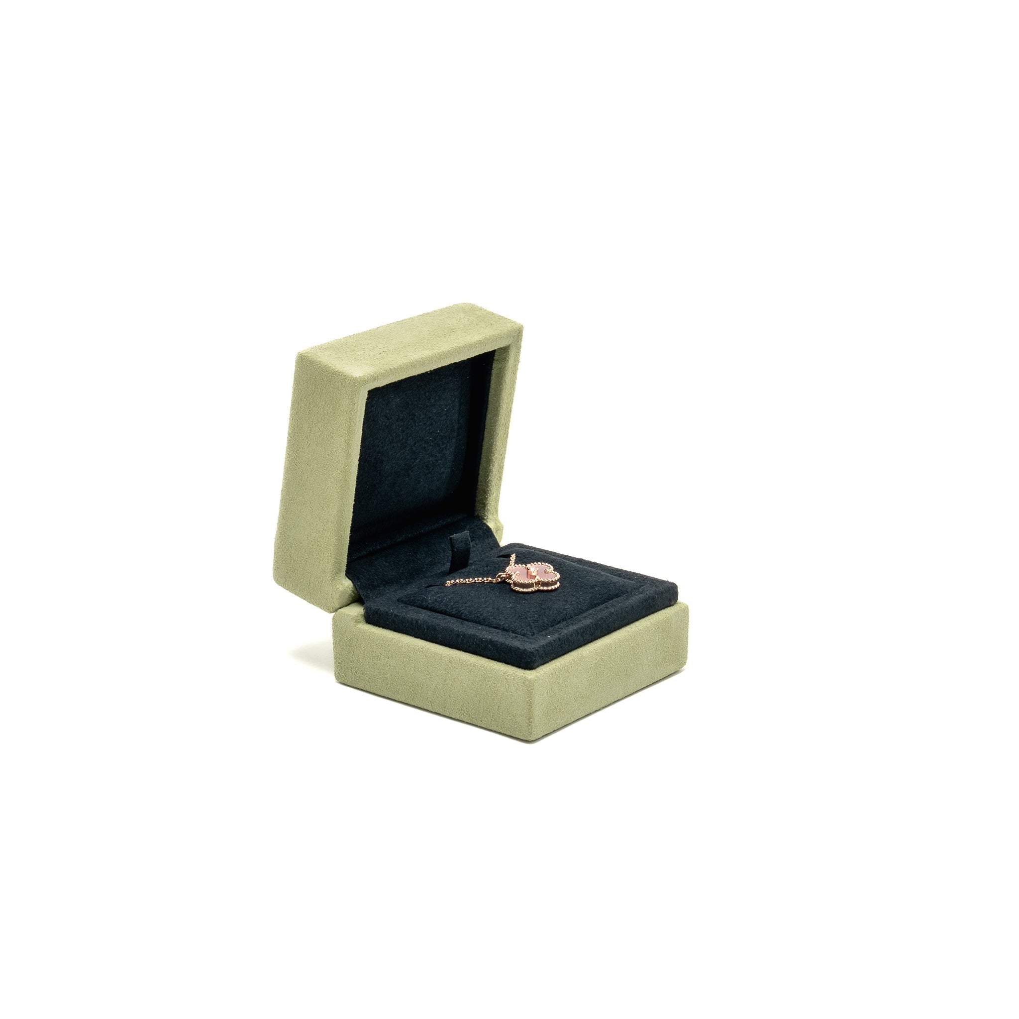 VAN CLEEF & ARPELS 2025 HOLIDAY PENDANT PINK MOTHER OF PEARL ROSE GOLD WITH DIAMOND