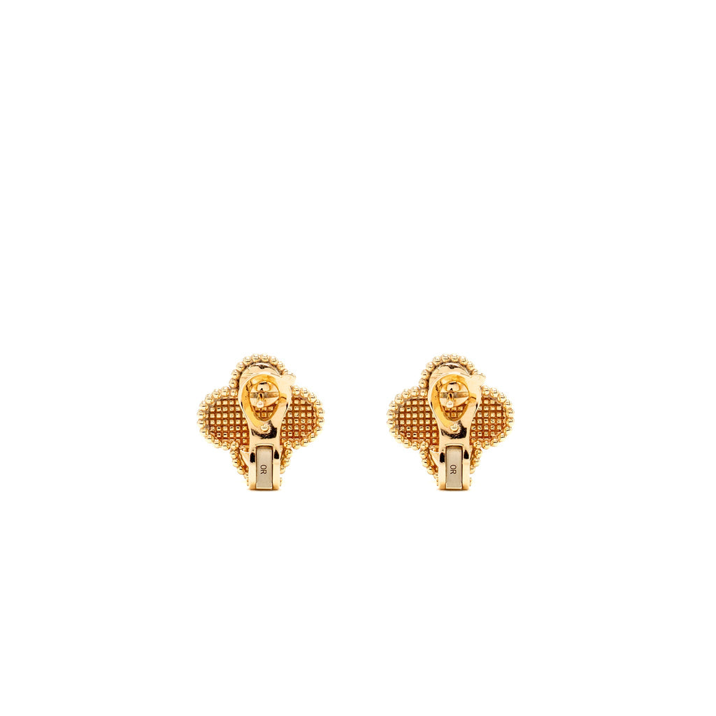 VAN CLEEF & ARPELS VINTAGE ALHAMBRA EARRINGS, ROSE GOLD