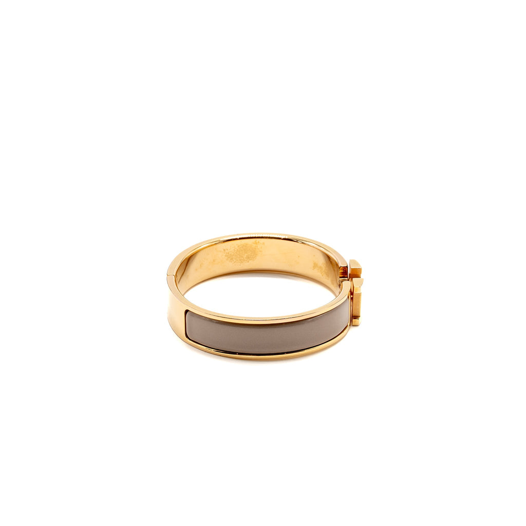HERMES CLIC H BRACELET MARRON GLACE RGHW