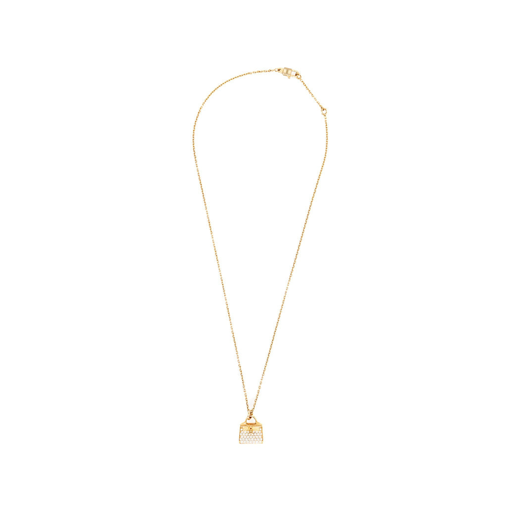 HERMES AMULETTE KELLY PENDANT ROSE GOLD DIAMONDS
