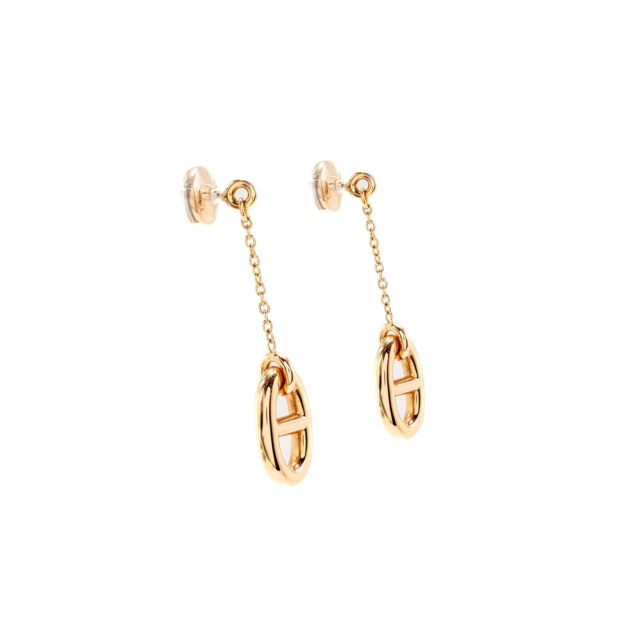 HERMES FARANDOLE EARRINGS ROSE GOLD