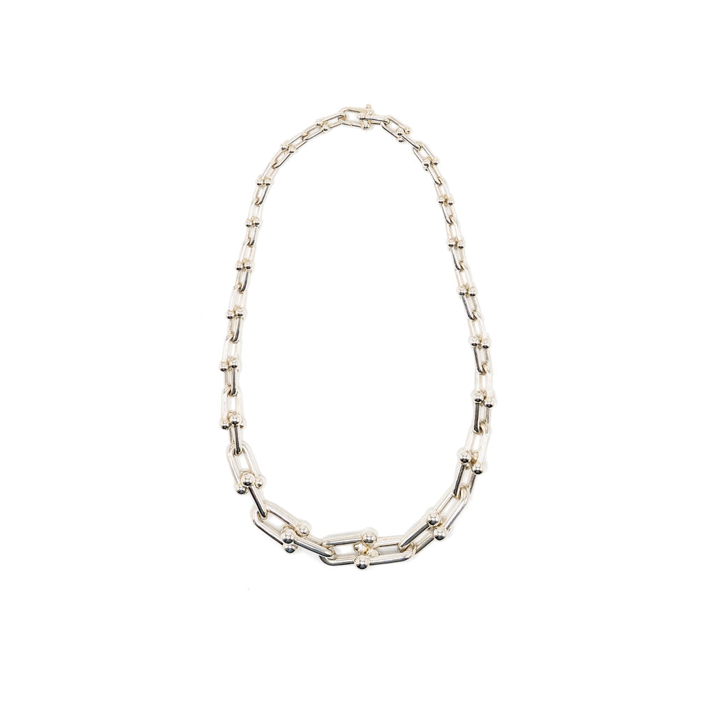 TIFFANY HARDWARE GRADUATED LINK NECKLACE STERLING SILVER