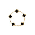 VAN CLEEF & ARPELS ALHAMBRA BRACELET 5 MOTIFS ONYX YELLOW GOLD