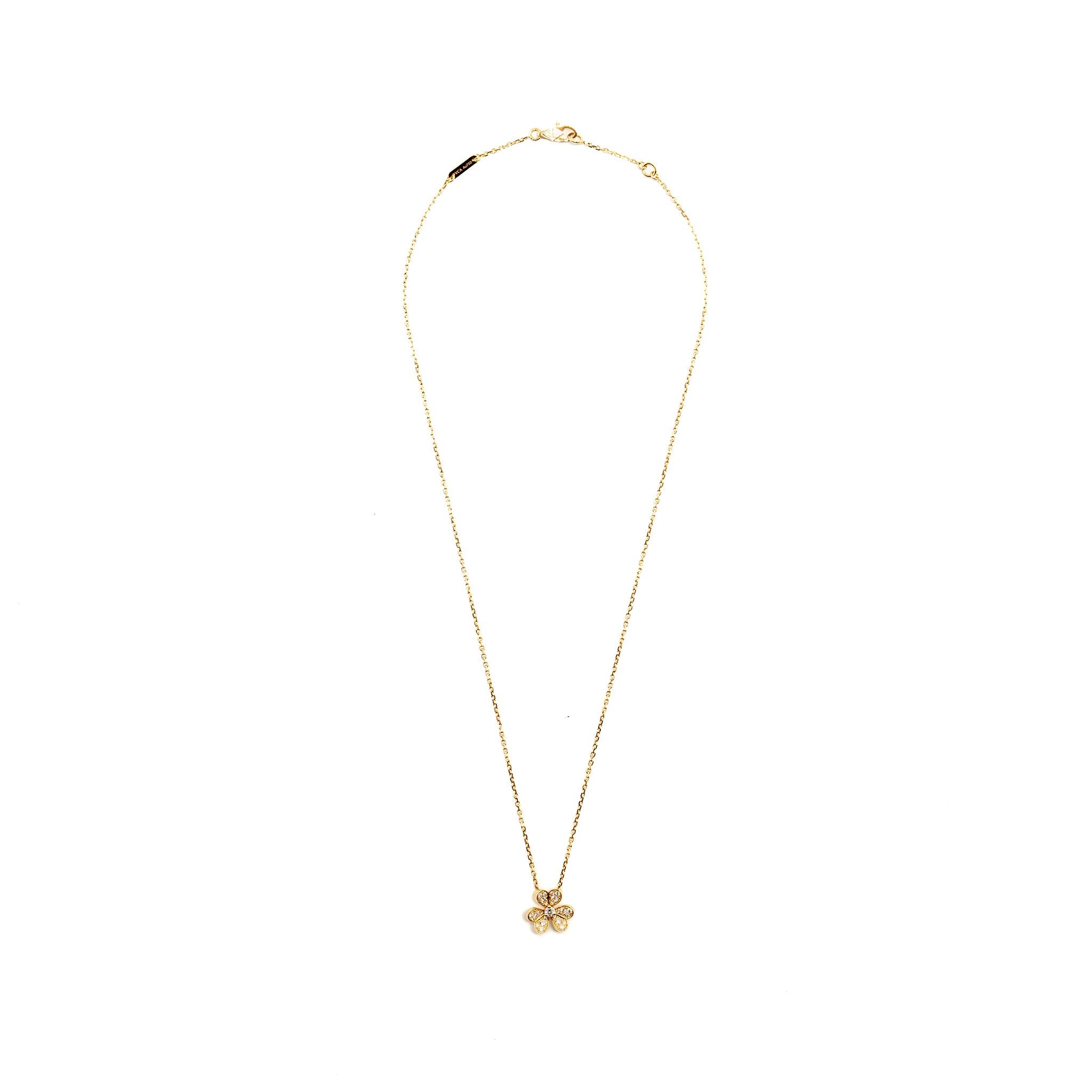 VAN CLEEF & ARPELS FRIVOLE PENDANT YELLOW GOLD DIAMONDS