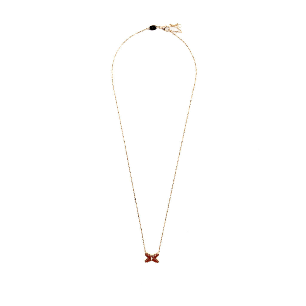 CHAUMET JEUX DE LIENS PENDANT ROSE GOLD, CARNELIAN