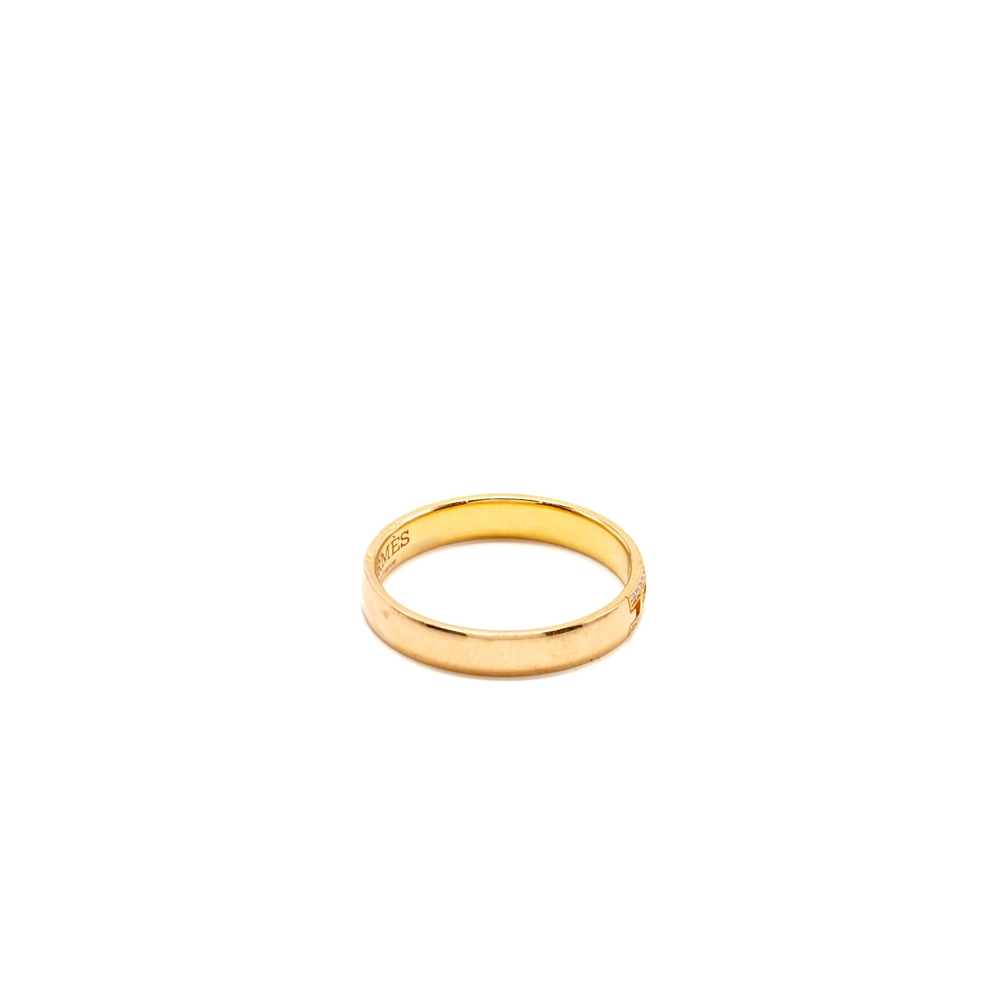 HERMES EVER HERAKLES WEDDING BAND ROSE GOLD, DIAMONDS