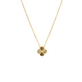 VAN CLEEF & ARPELS VINTAGE ALHAMBRA PENDANT YELLOW GOLD, GUILLOCHE