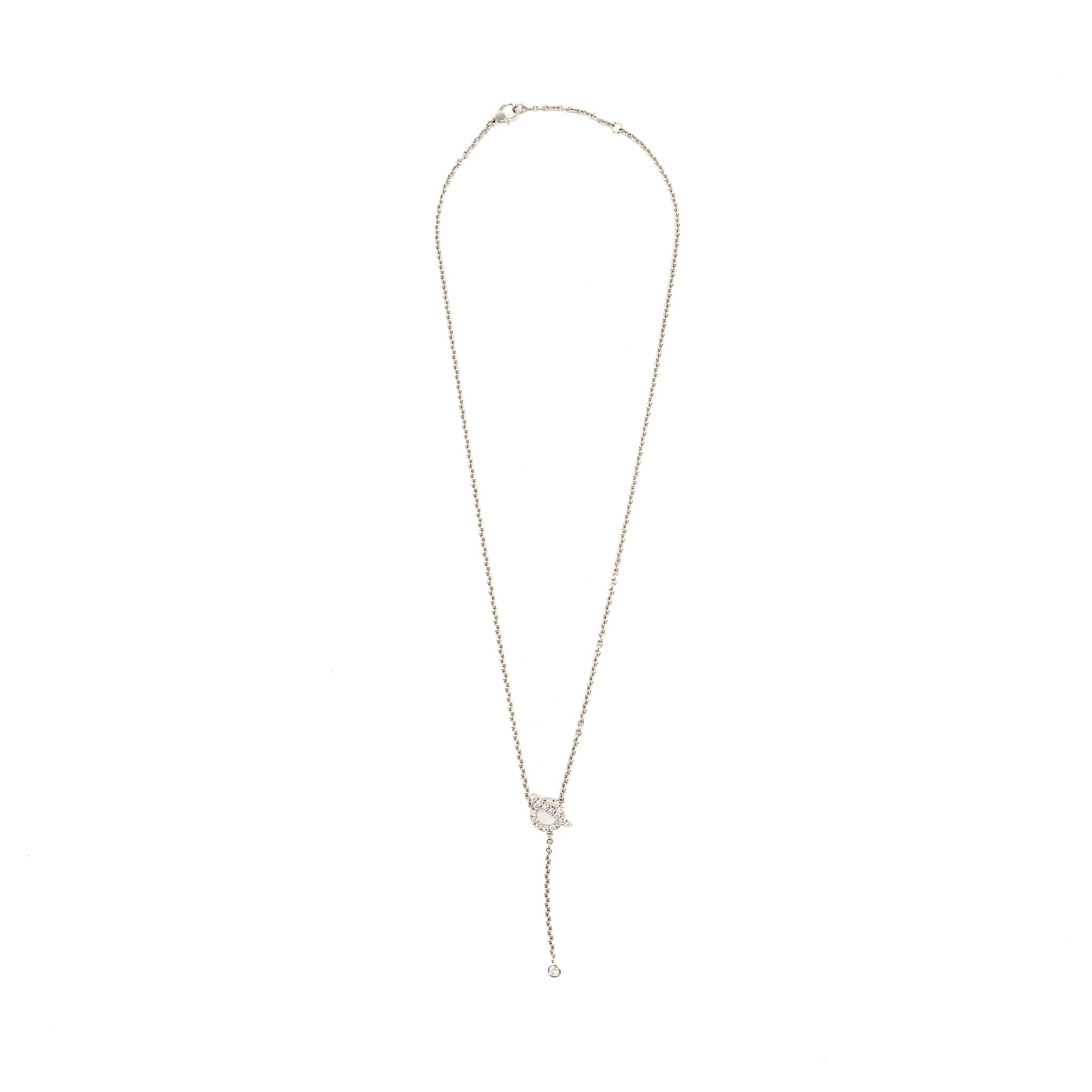 HERMES FINESSE LARIAT NECKLACE WHITE GOLD, DIAMONDS