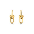 TIFFANY HARDWARE LARGE LINK EARRINGS YELLOW GOLD